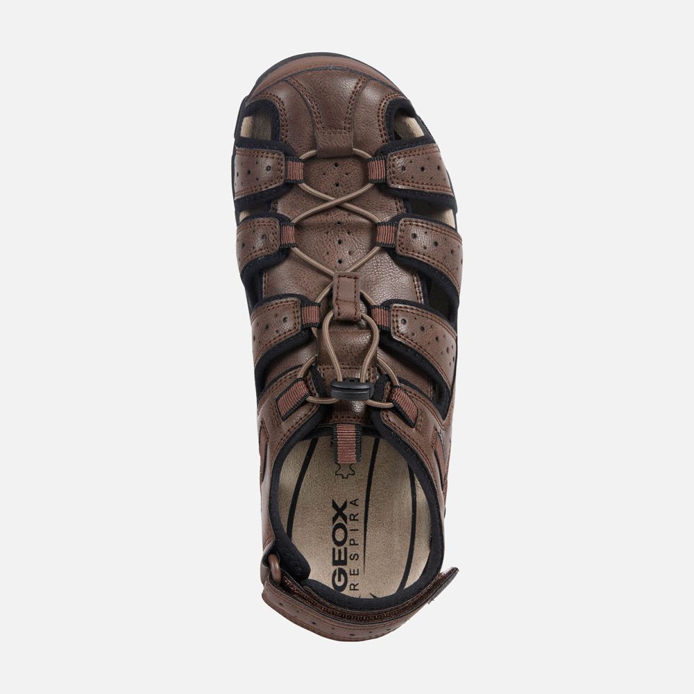 Geox Sandals Brown Strada - Geox Mens Shoes - WBKQGL528